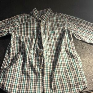 Ariat Blue and White Casual Button Down Shirt